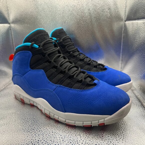 Size 10.5 Nike Air Jordan 10 Retro Tinker Racer Blue Men's Sneakers 310805-408 - Picture 1 of 12